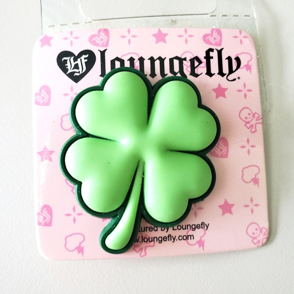 Loungefly Four-Leaf Clover Rubber Pin